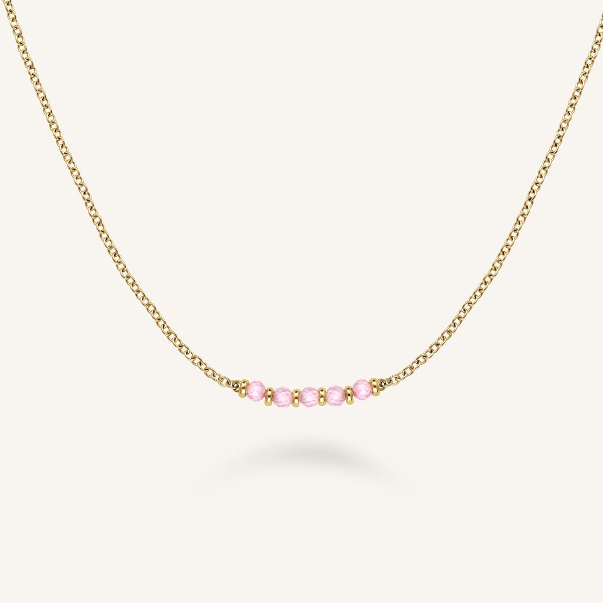 Collar de 5 Piedras Rosa leftcolumn