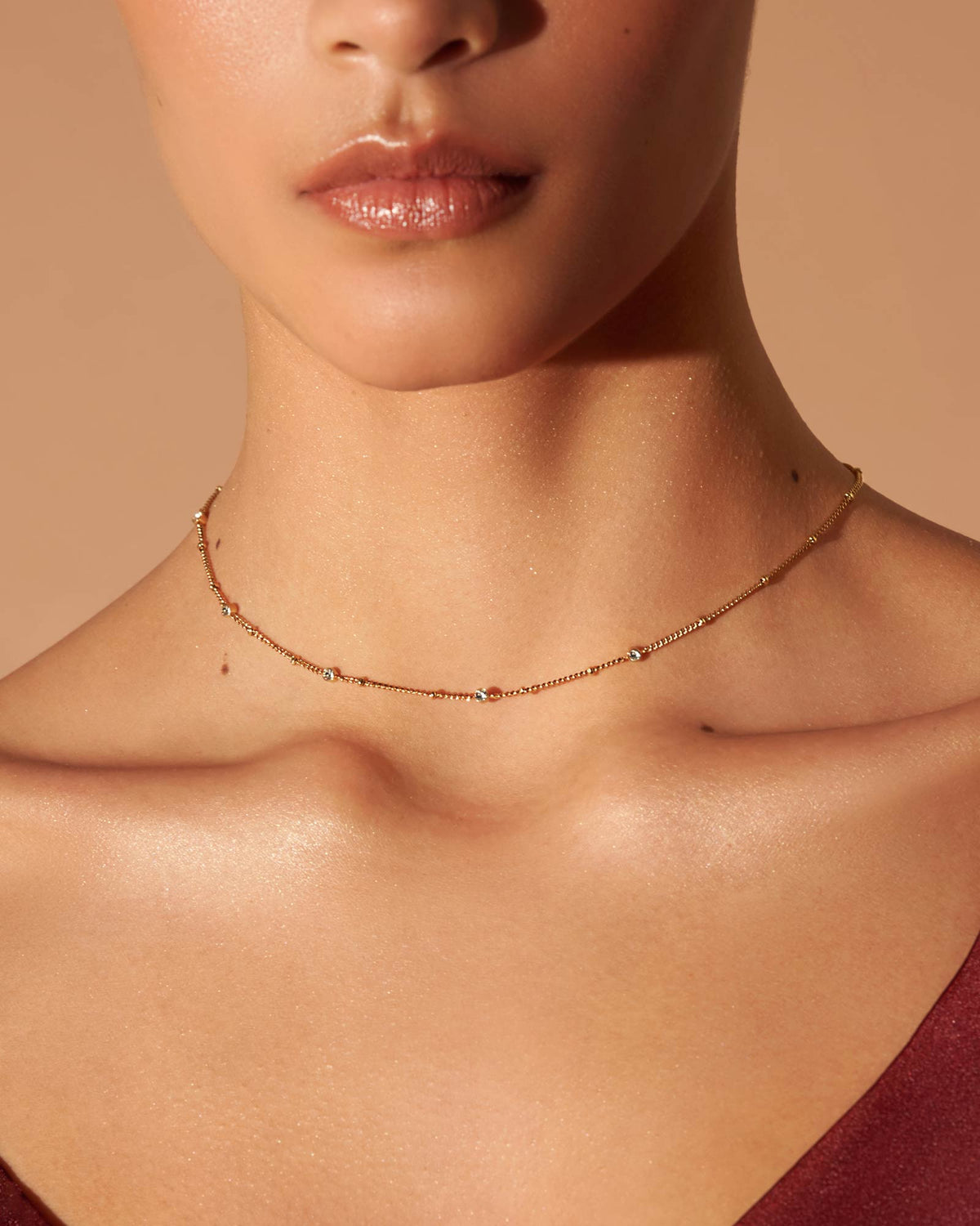 Gargantilla con cristales Oro leftcolumn