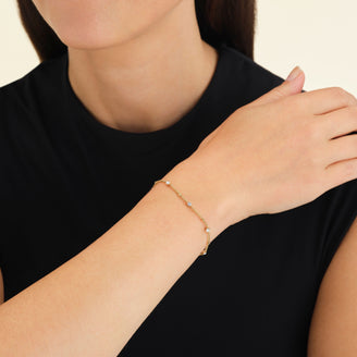 Pulsera con cristales Oro leftcolumn