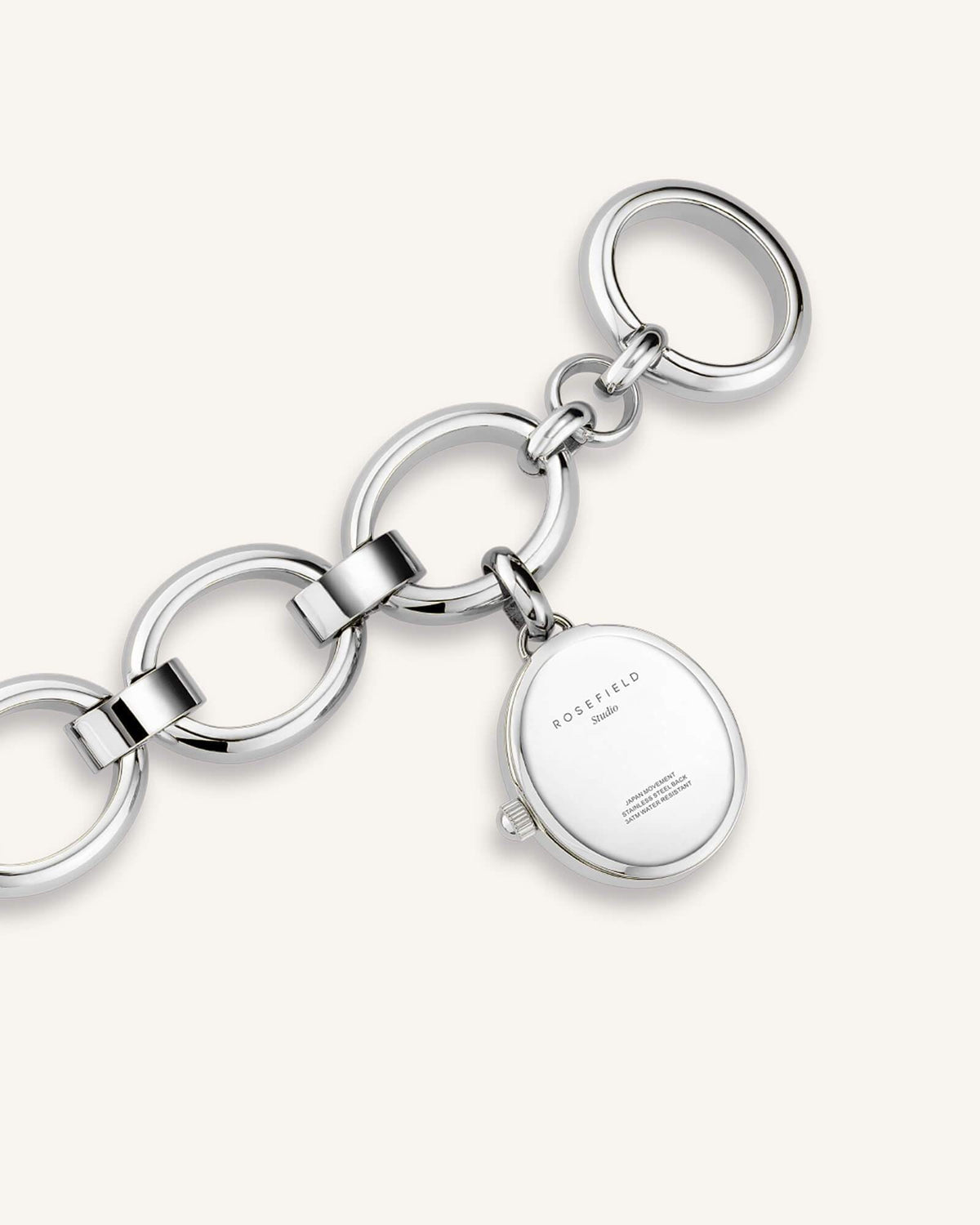 The Oval Charm Chain Blanco Plata- Con Grabado SWSSS-OV14_Engrave,leftcolumn