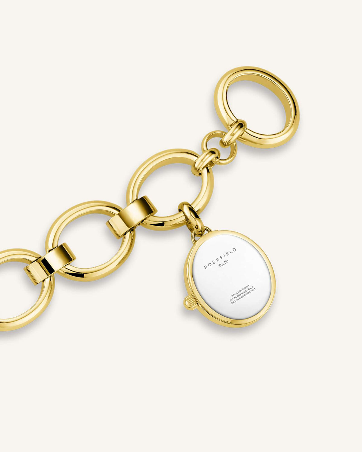 The Oval Charm Chain Oro blanco - Con Grabado SWGSG-OV13_Engrave,leftcolumn