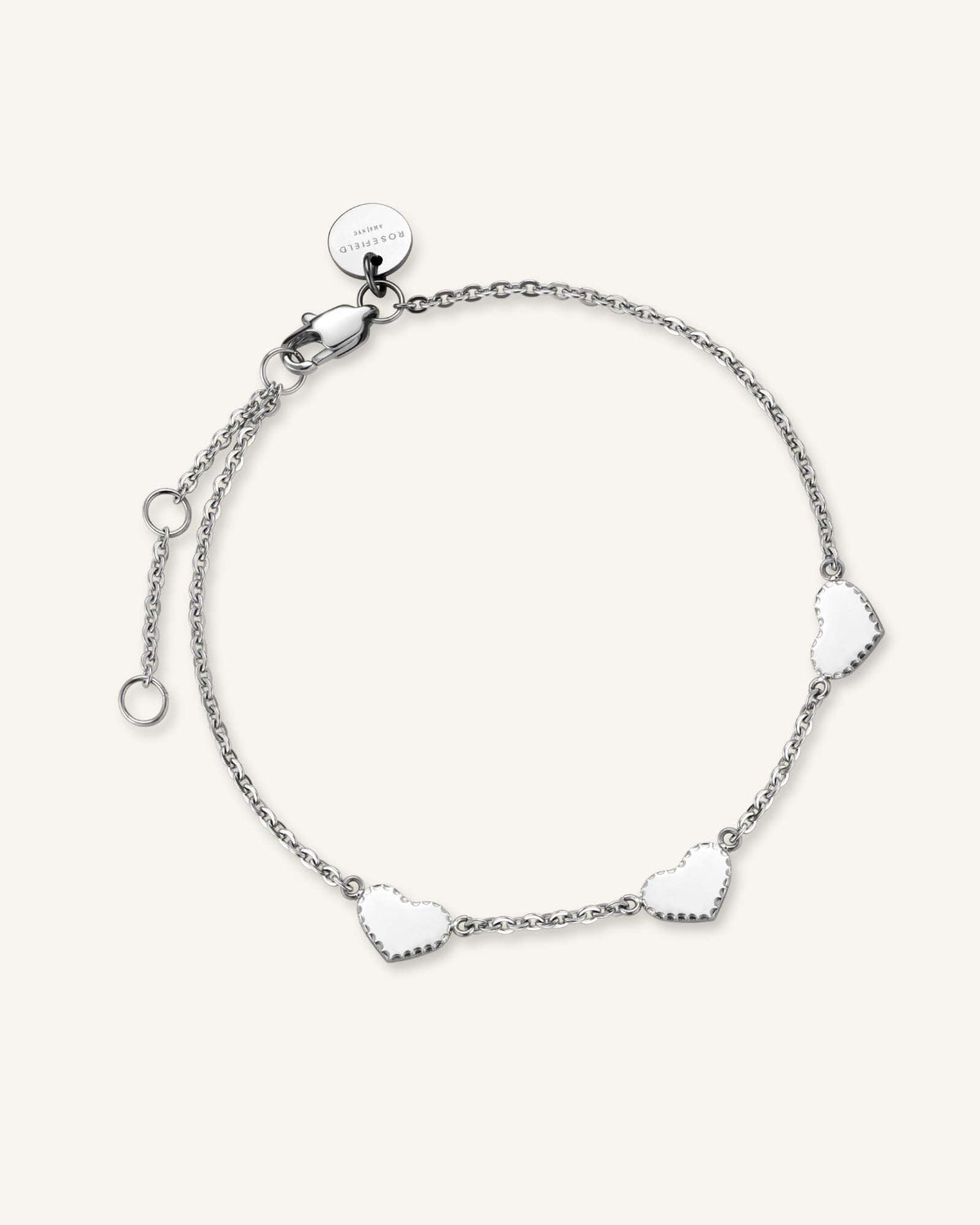 The Love Motif pulsera con triple motivo de corazón JBTHG-J502,leftcolumn,