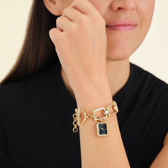 Octagon Chain Oro Negro - Con Grabado SBGSG-O66_Engrave,leftcolumn