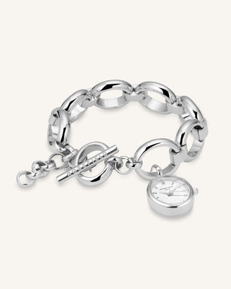 The Oval Charm Chain Blanco Plata- Con Grabado SWSSS-OV14_Engrave,leftcolumn
