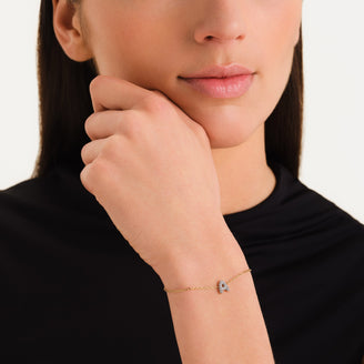 Pulsera Letra A con cristales leftcolumn