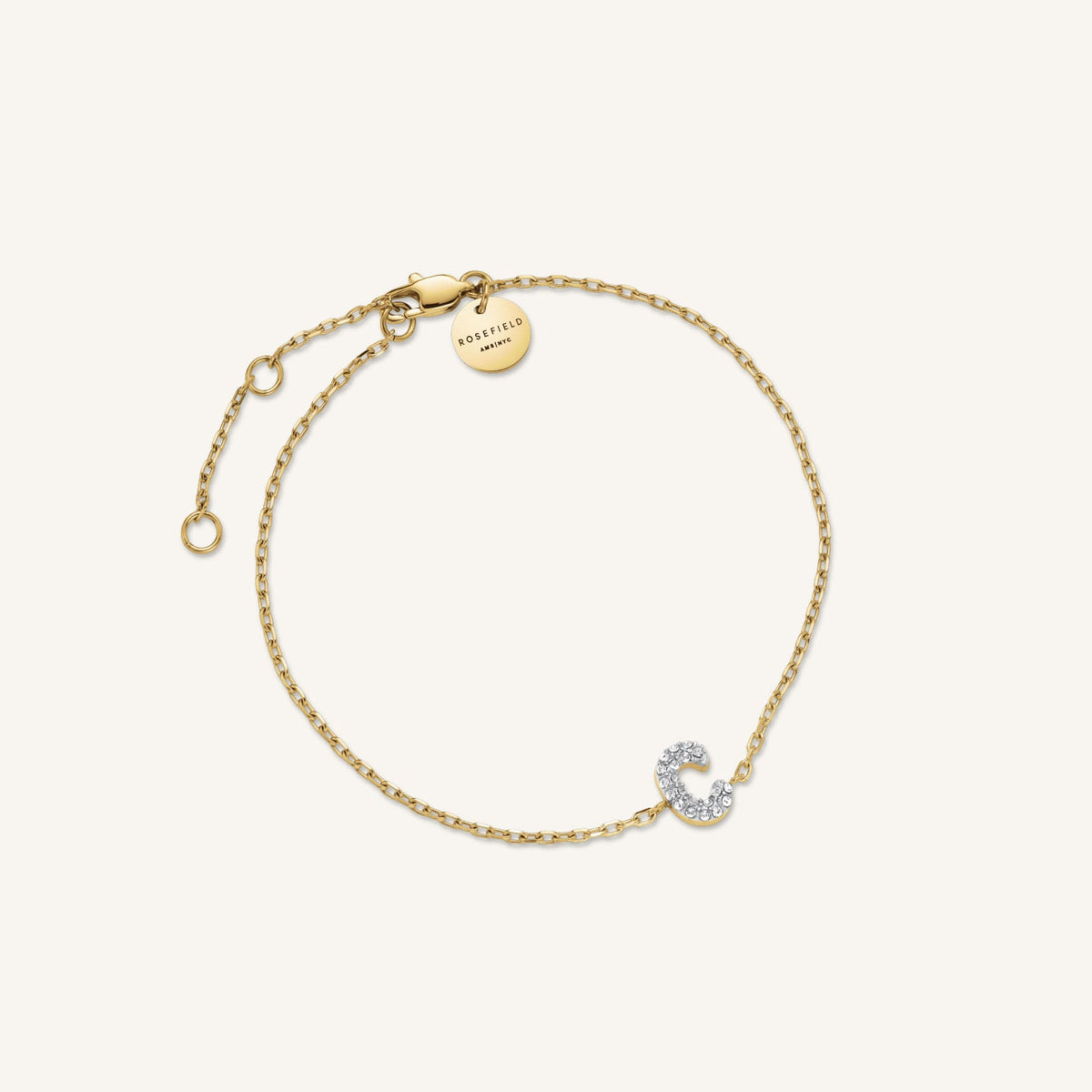 Pulsera Letra C con cristales lefcolumn