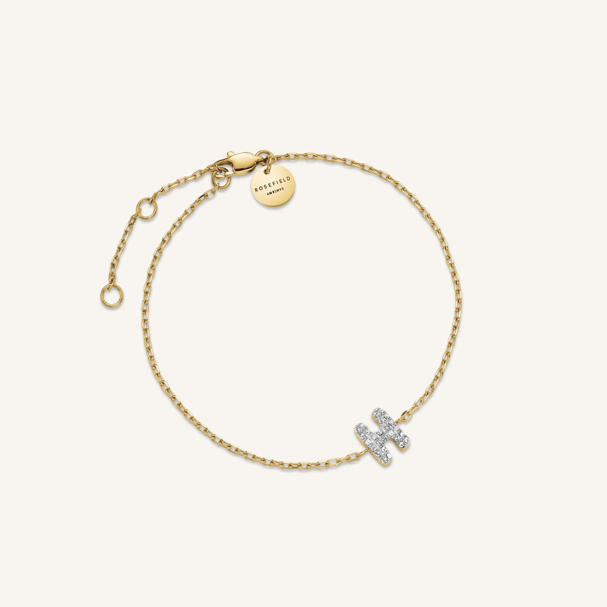 Pulsera Letra H con cristales leftcolumn