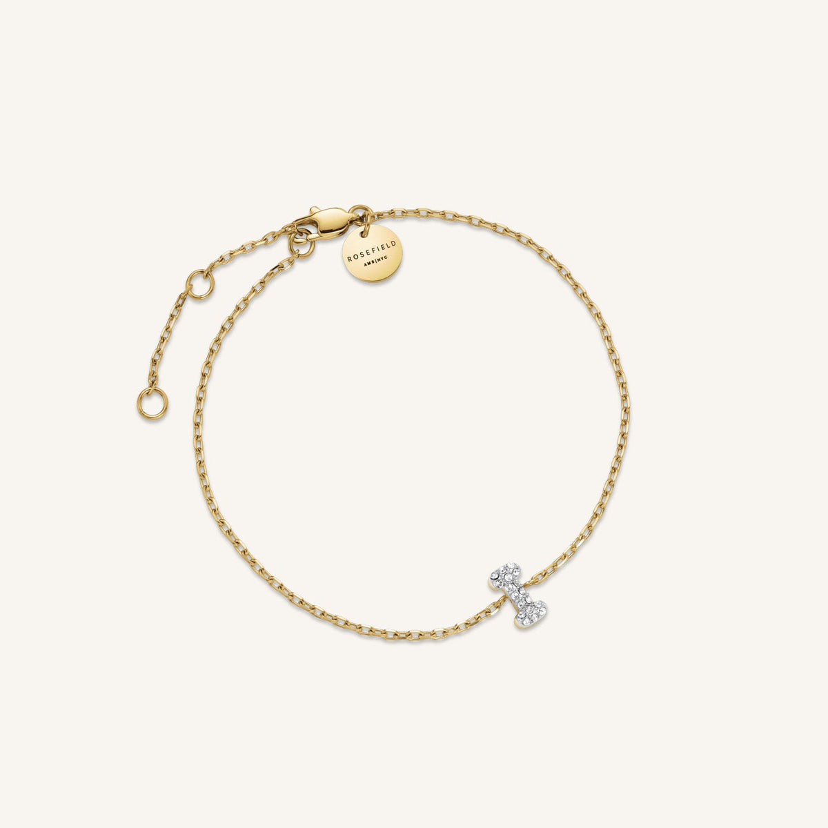 Pulsera Letra I con cristales leftcolumn