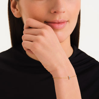 Pulsera Letra I con cristales leftcolumn