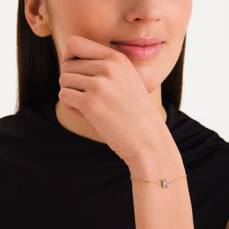 Pulsera Letra K con cristales leftcolumn