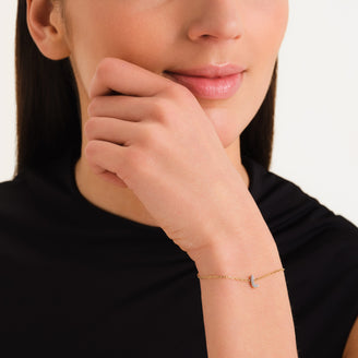 Pulsera Letra L con cristales leftcolumn