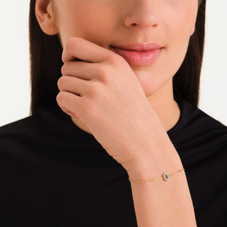 Pulsera Letra O con cristales leftcolumn