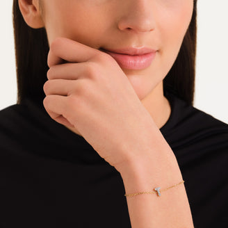 Pulsera Letra T con cristales leftcolumn