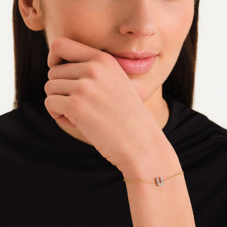 Pulsera Letra U con cristales leftcolumn