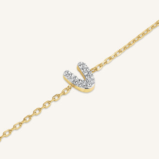 Pulsera Letra V con cristales leftcolumn