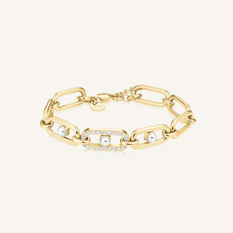 Pulsera de Eslabones con Perla leftcolumn