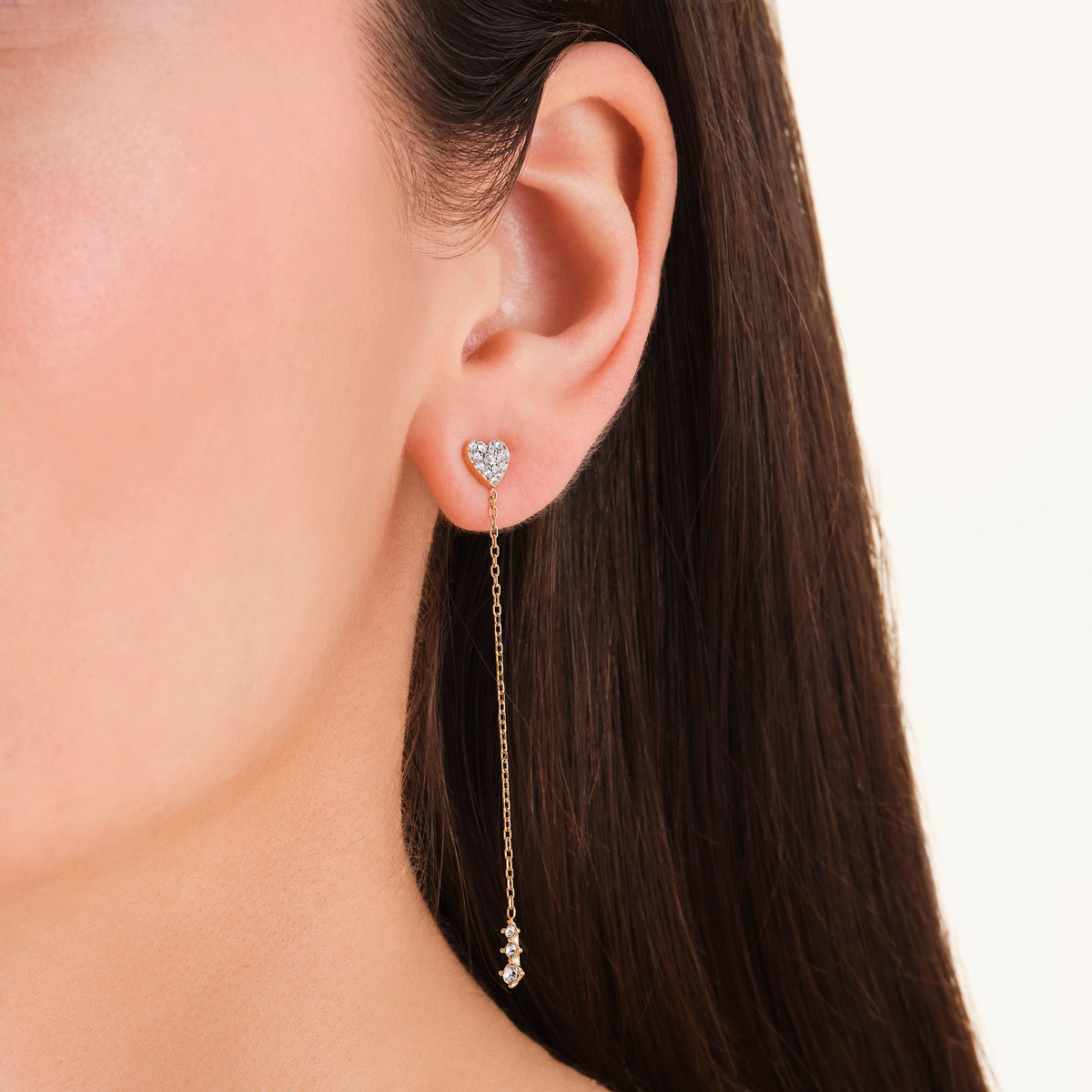 Pendientes Largos de Corazón leftcolumn,JEHLG-J1277