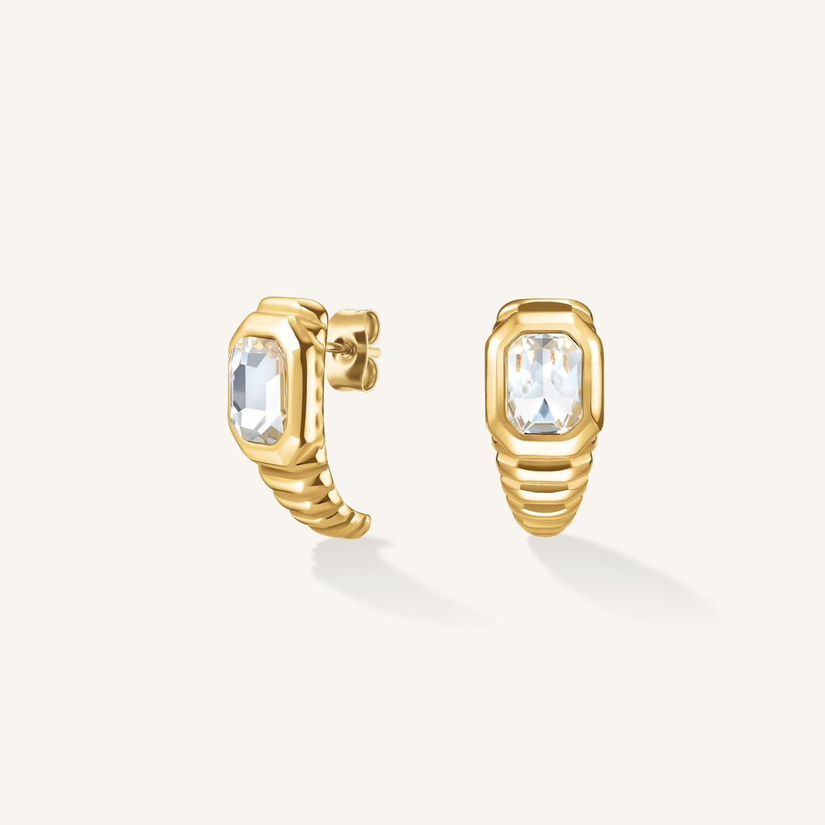 Pendientes Estriado Octágono leftcolumn