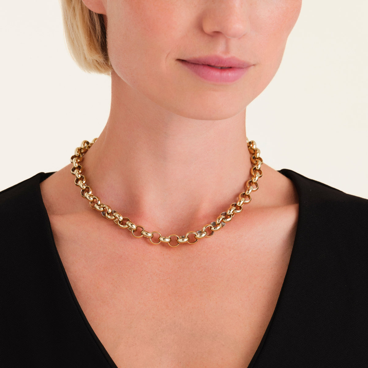 Collar De Aros Gruesos JNCNG-J892,leftcolumn
