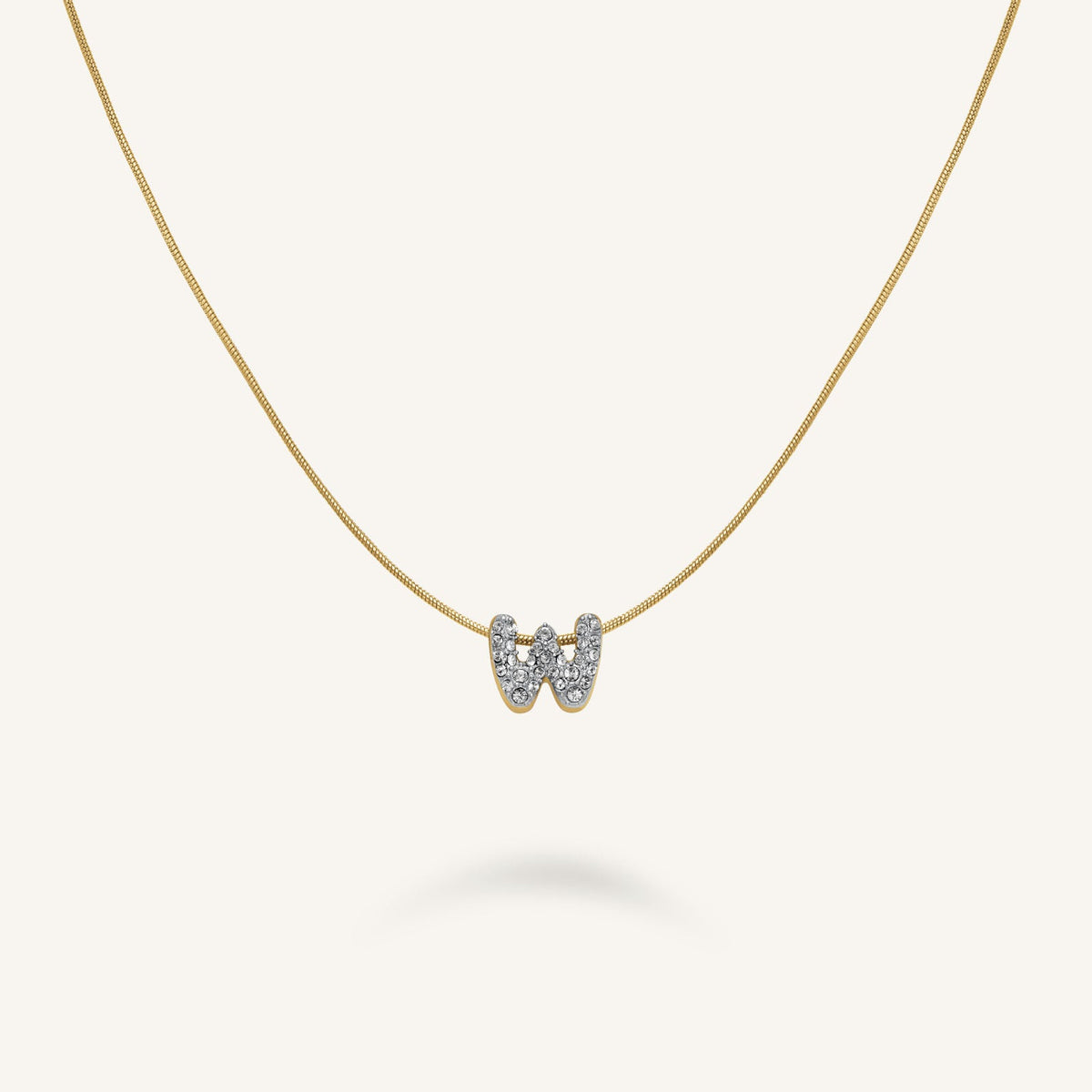 Collar Letra W con cristales leftcolumn