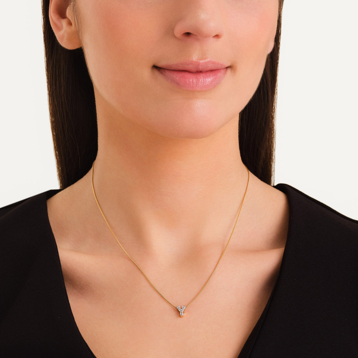 Collar Letra Y con cristales leftcolumn
