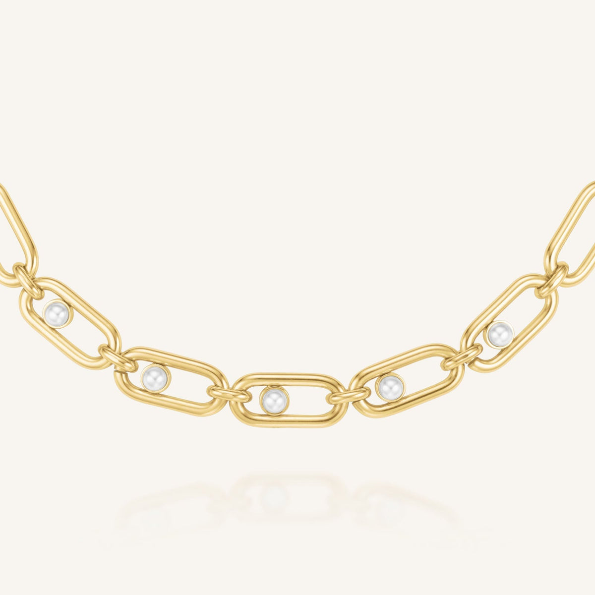 Collar de Eslabones con Perla leftcolumn