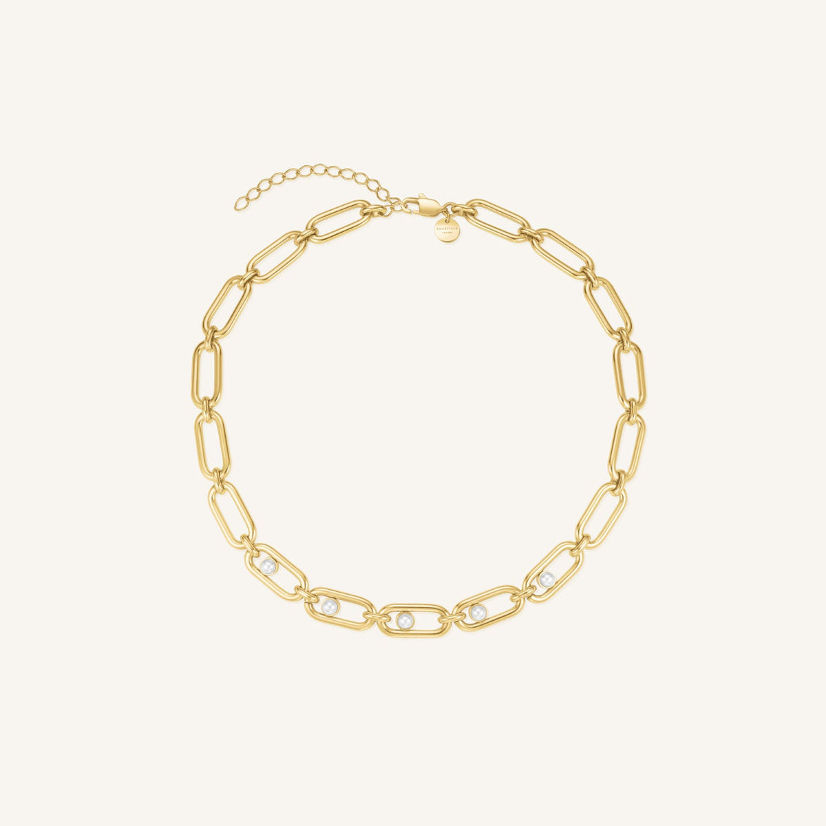 Collar de Eslabones con Perla leftcolumn