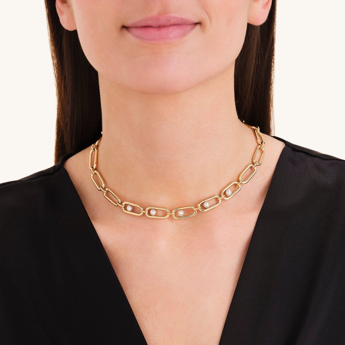 Collar de Eslabones con Perla leftcolumn