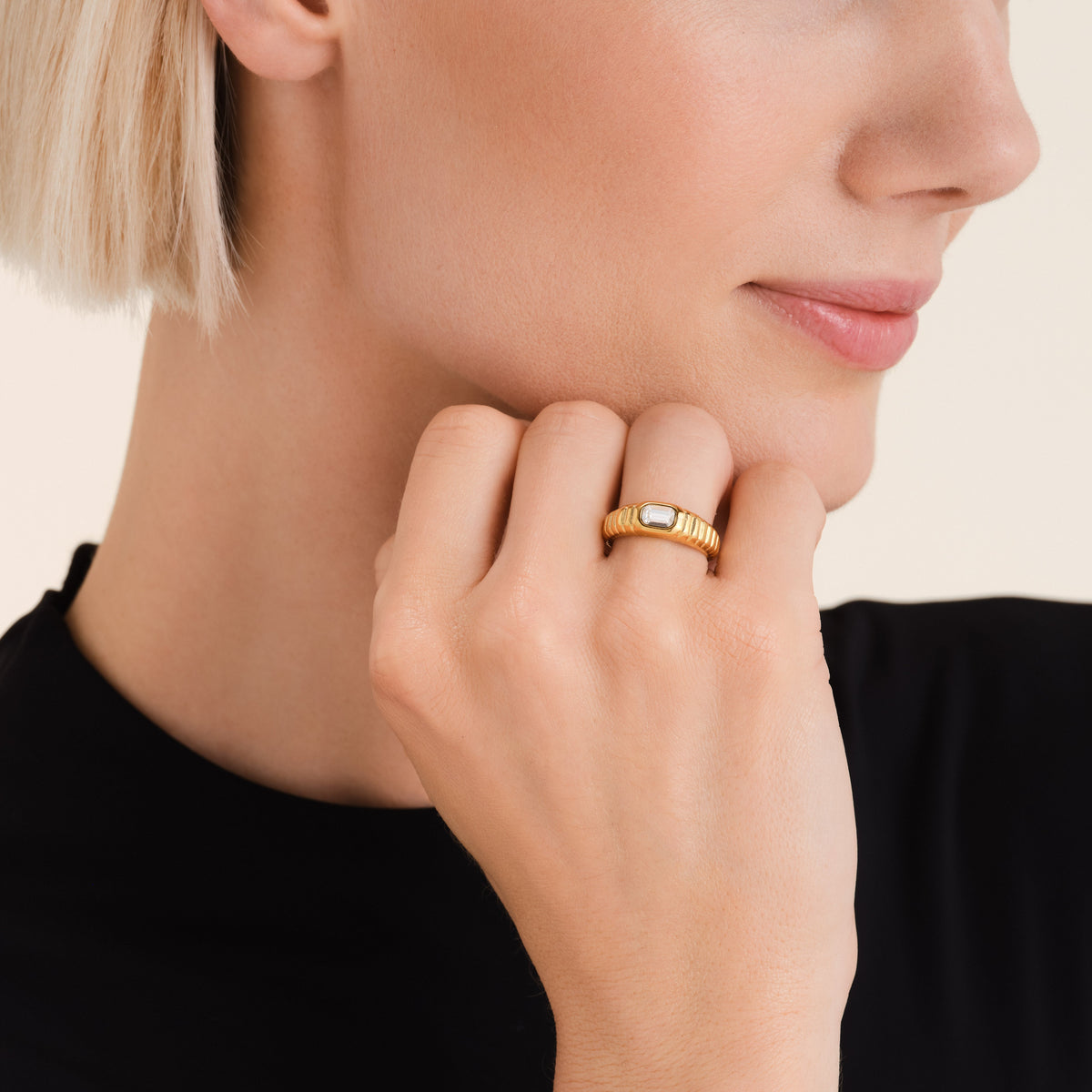 Anillo Estriado Octágono leftcolumn