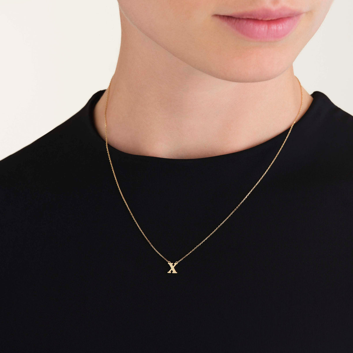 Initial Necklace X leftcolumn